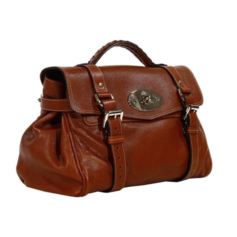 mulberry brown leather bag.